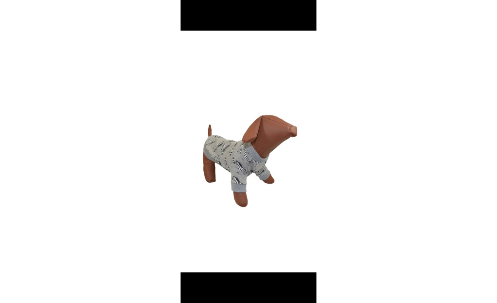 Woofmoda Γκρι Μπλουζα Με Σχεδιο Ζεβρες L