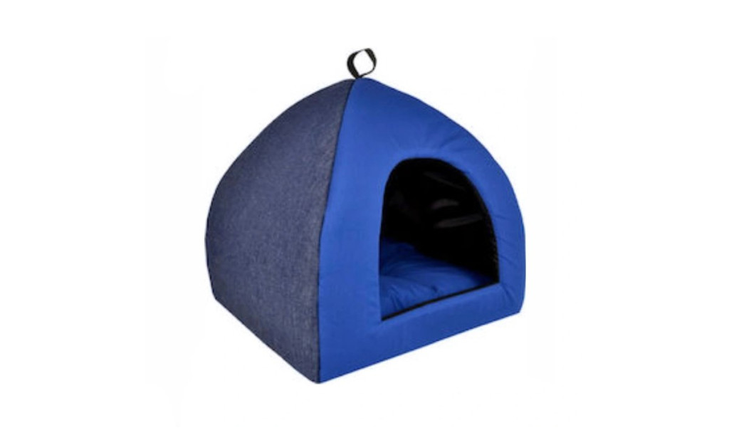 Woofmoda Μαυρη-Μπλε Φωλια Με Μαξιλαρι 42 x 41 x 41 εκ